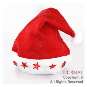 GORRO PAPA NOEL CON LED X 1